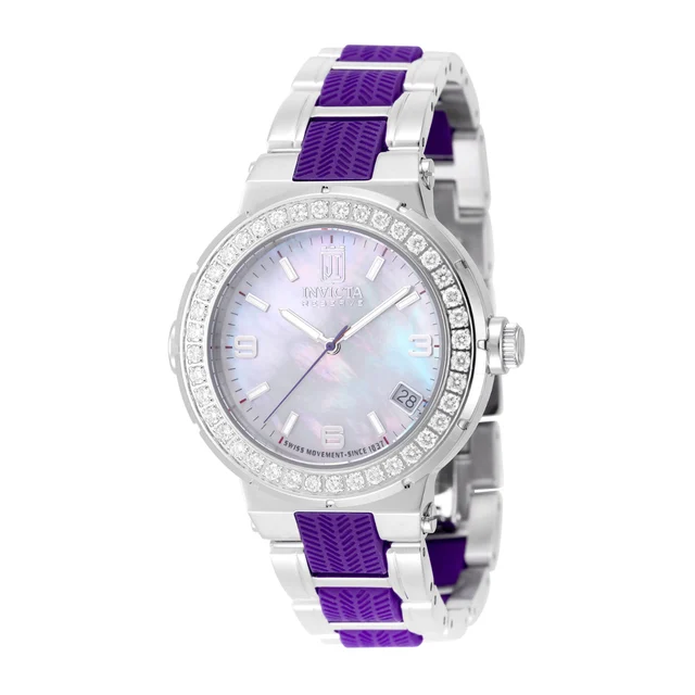 Invicta Auraglyph 1.4 CT LG Diamond Watch - 36mm, Purple, Steel (51354) kol saati