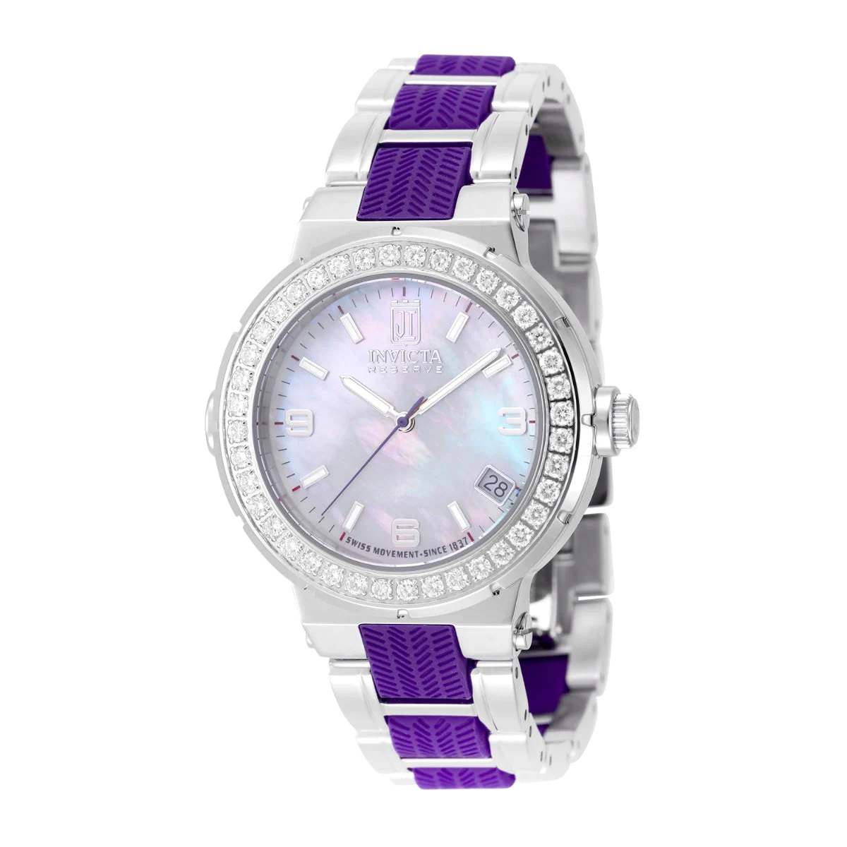 Invicta Auraglyph 1.4 CT LG Diamond Watch - 36mm, Purple, Steel (51354) 36 mm kol saati