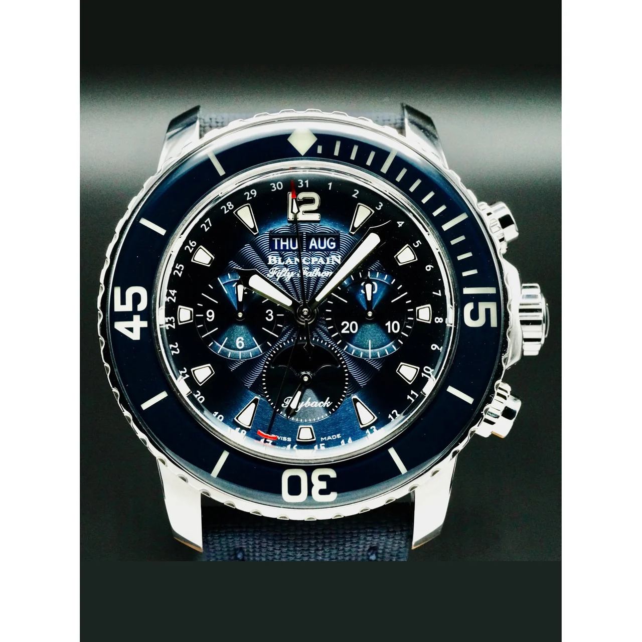 Blancpain Fifty Fathoms Complete Calendar Flyback Chronograph Moon Phase 210000049860 45 mm kol saati