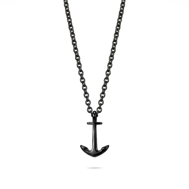 Default Anchor Halskette Schwarz PH-JE-1165 kol saati