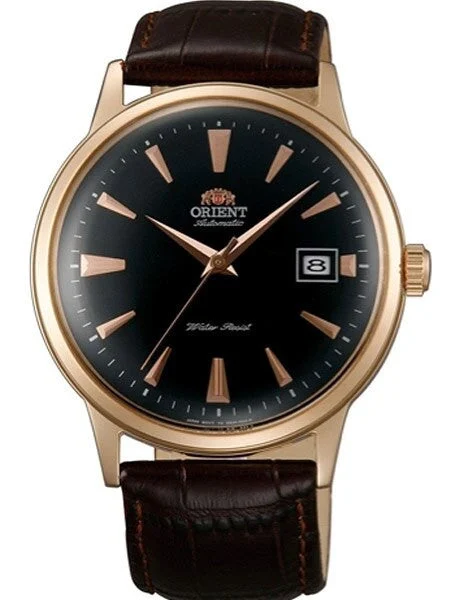 Orient Scratch and Dent - Bambino Automatic Watch with Black Dial, Rose Goldtone Case and Hour Markers #ER24001B SND116 kol saati
