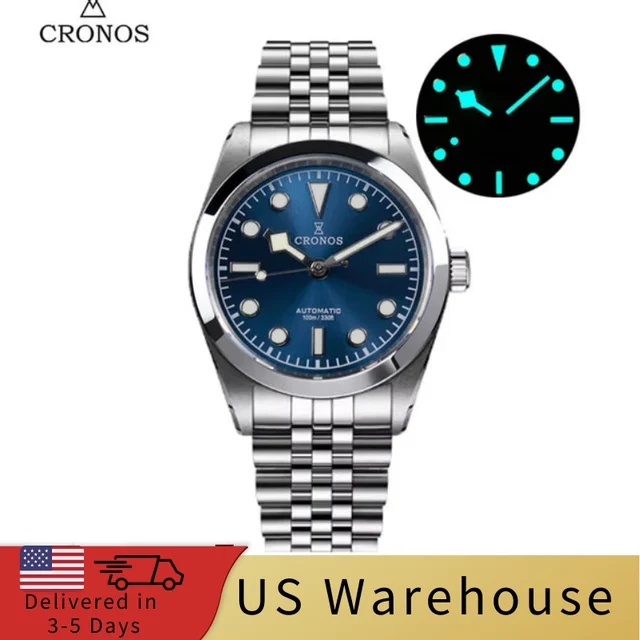 Cronos Watch Store Warehouse★★Cronos 36mm Snowflake Automatic Men Watch L6036 克诺时-L6036-pt