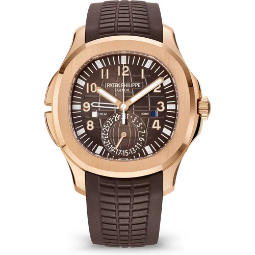 Patek Philippe Aquanaut Travel Time Rose Gold Watch 5164R-001 40.8 mm kol saati