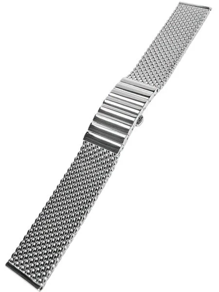 Staib Satin Finish Mesh Bracelet #STEEL-2792-1340PBL-S (Straight End, 22mm) kol saati
