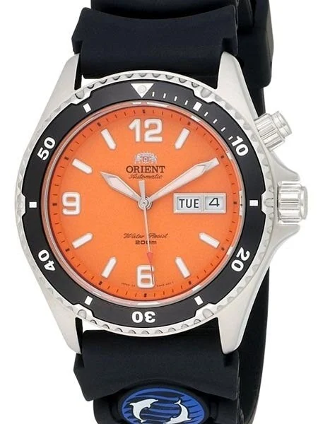 Orient SCRATCH AND DENT - Orange Mako Automatic Dive Watch #CEM65004M-SND2 kol saati