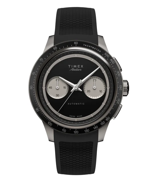 Timex Atelier Chronograph Automatic M1a Ti 42mm Swiss Made NBR Synthetic Rubber Strap TW6A
