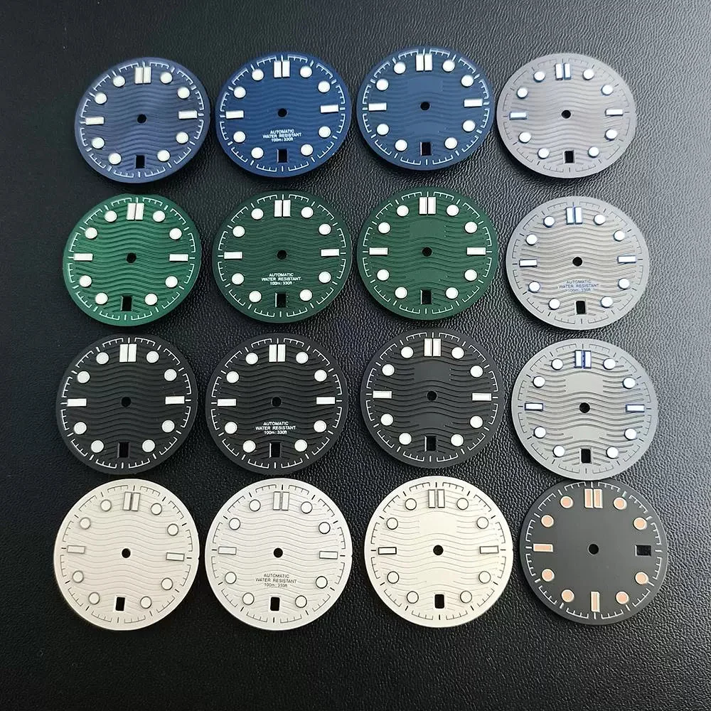 Tandorio Watches Seamaster 300 Green luminous dial fits NH35/NH36 movements custom logos 5727268921666 31.8 mm kol saati