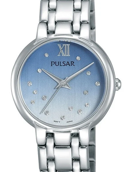 Pulsar Crystal Stars Night Out Watch with Gradient Blue Dial #PH8301 kol saati