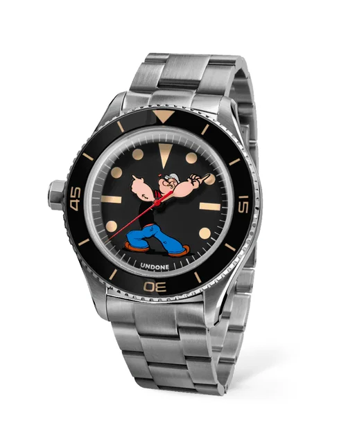 UNDONE Watches UNDONE X POPEYE™ "Blacksand" Automatic COL-POP-SLM-BLACK kol saati