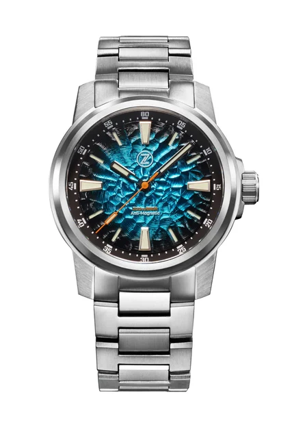 Zelos Aurora Field 42mm Ti 'Teal' kol saati