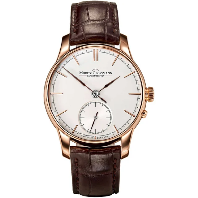 Moritz Grossmann Index Rose Gold Argenté MG-000463 kol saati