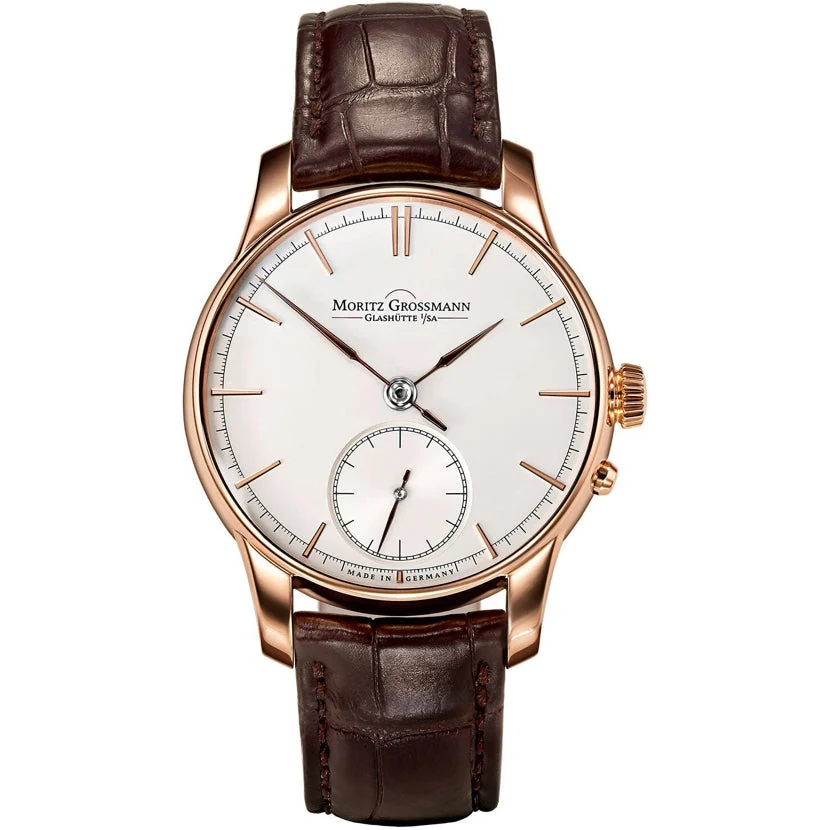 Moritz Grossmann Index Rose Gold Argenté MG-000463 kol saati