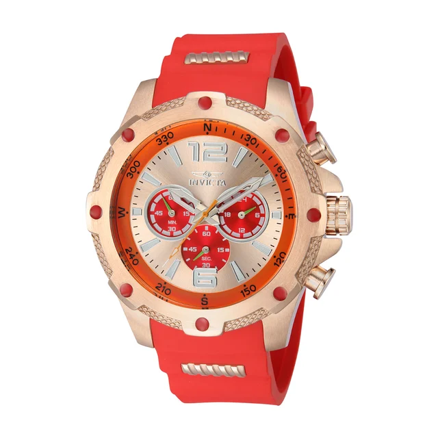 Invicta I-Force Axis Watch - 50mm. Rose Gold, Red (43004) kol saati