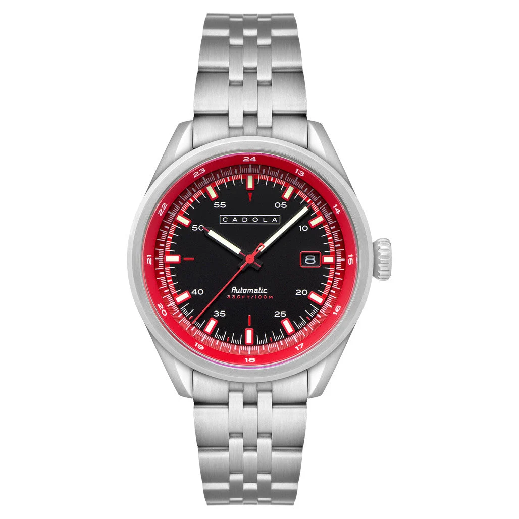 Cadola Pista Automatic Watch with Red Black Dial #CD-1031-22 kol saati