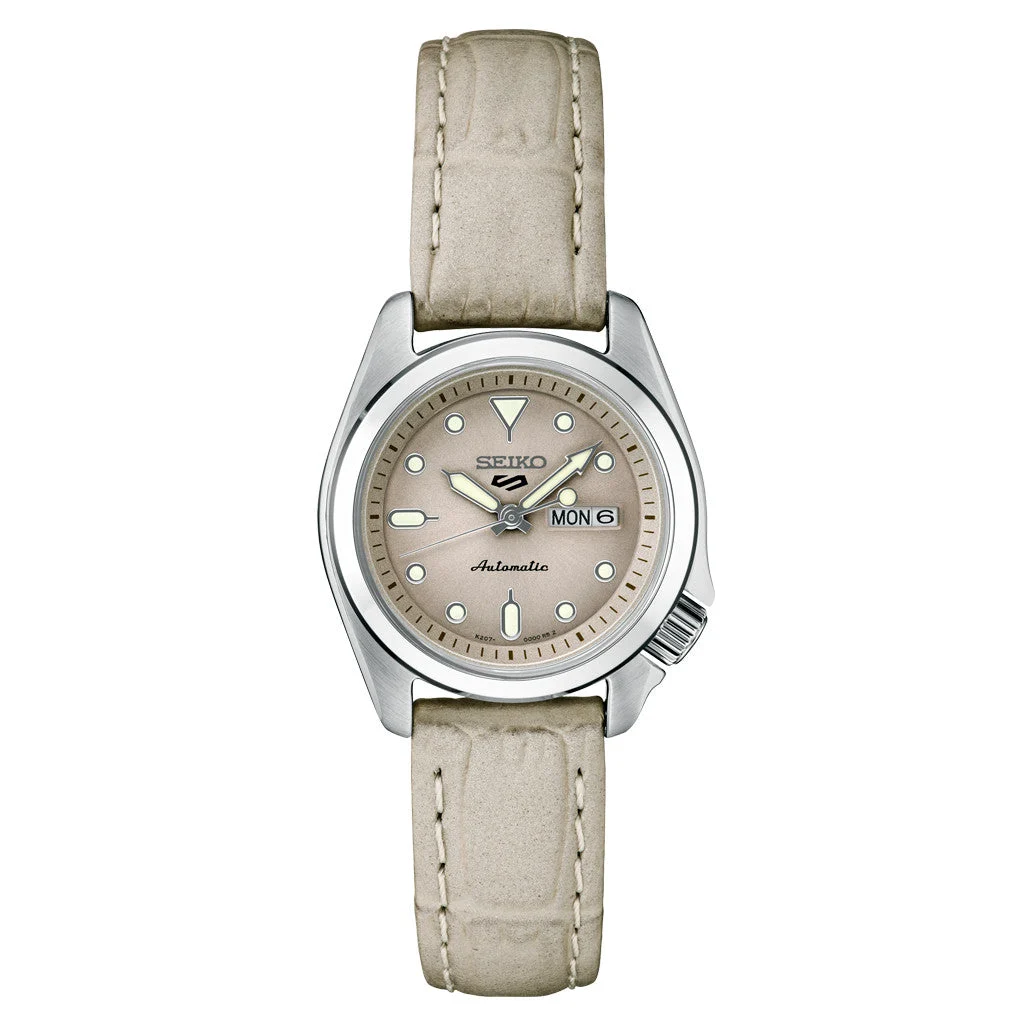 Seiko Sports Automatic Watch with Tan Dial and 28mm Case #SRE005 28 mm kol saati