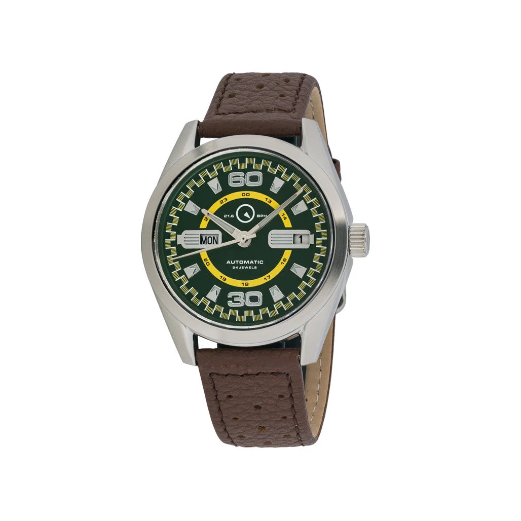 Islander DPA Automatic Watch with Green and Yellow Dial #ISL-137 40 mm kol saati