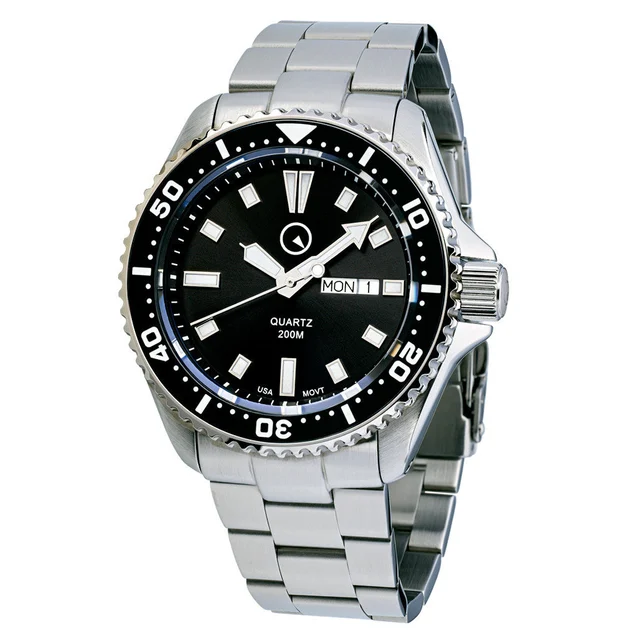 Islander Scratch and Dent - USA Assembled Ameriquartz Dive Watch with Black Dial #SND997 k