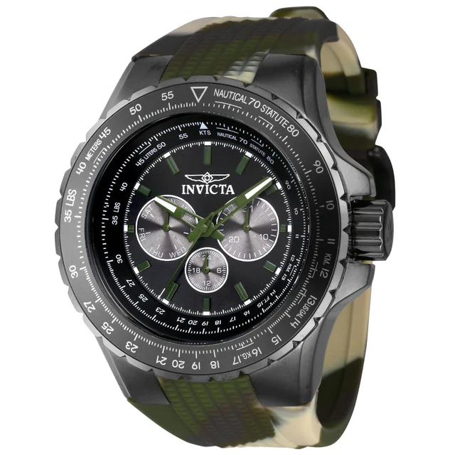Invicta Aviator Skyshock Watch - 50mm. Camouflage (39307) kol saati
