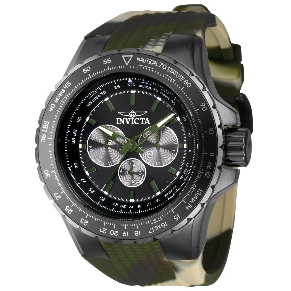 Invicta Aviator Skyshock Watch - 50mm. Camouflage (39307) 50 mm kol saati