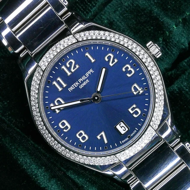 Patek Philippe Blue Dial Diamond Bezel Stainle Patek Philippe Twenty~4 36MM Blue Dial Diam