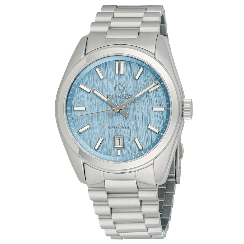 Islander Upper Brookville Automatic Dress watch with Blue Birch Dial #ISL-183 47.5 mm kol saati