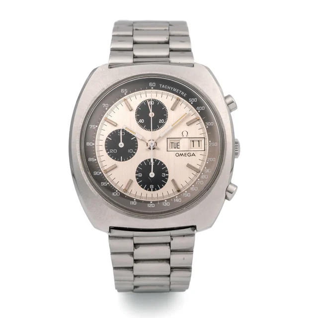 OMEGA OMEGA REF. ST 388.080, ELECTRONIC, CHRONOGRAPH, MINUTE AND HOUR COUNTERS, DATE, DAY,