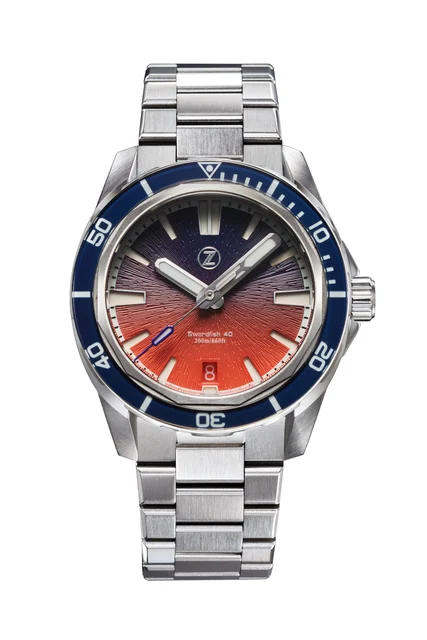 Zelos Swordfish 40mm SS 'Dusk' kol saati