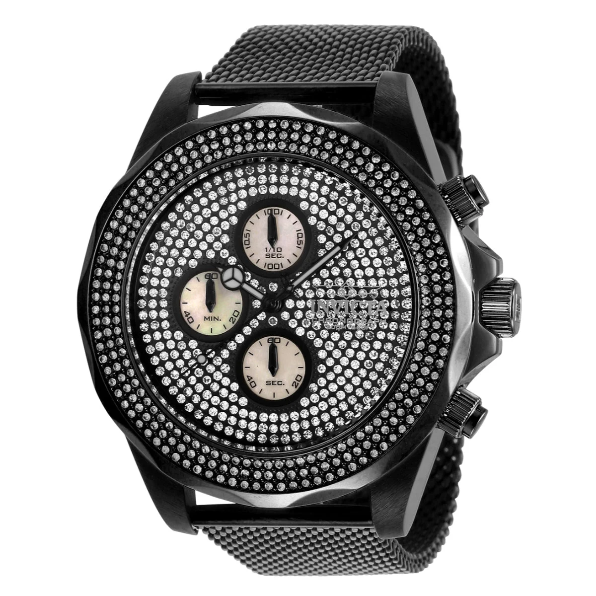 Invicta Grand Diver Watch w/ Mother of Pearl Dial - 47mm. Black (35645) 47 mm kol saati
