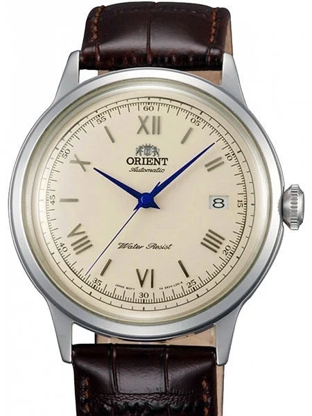 Orient Automatic Dress Watch with Cream Dial, Vibrant Blue Hands #ER2400CN kol saati