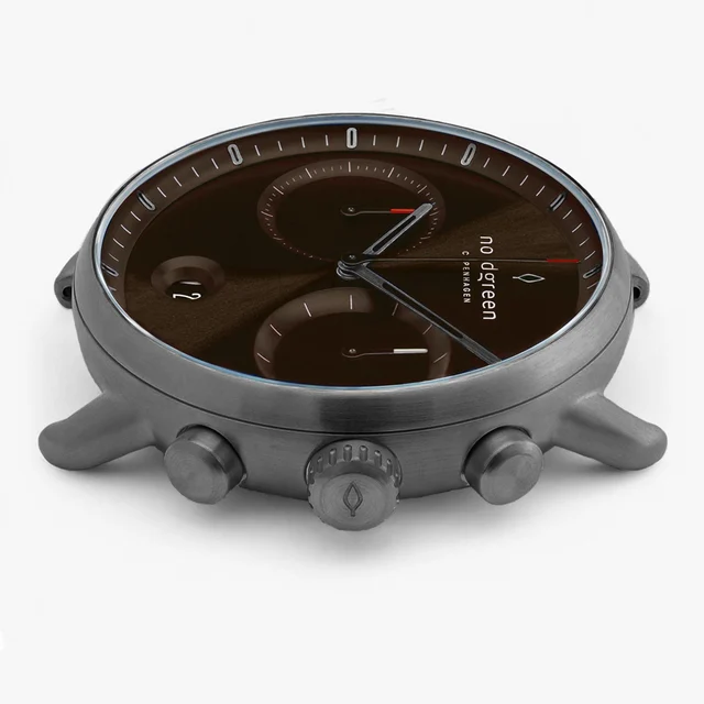 Nordgreen Pioneer 42mm - Gun Metal - Brown Sunray Dial WATCHPI42GMBS kol saati