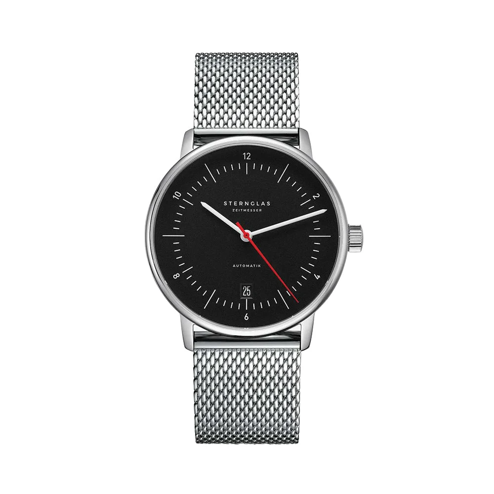 Sternglas Naos Automatic 38mm - Black on Bracelet S02-NA43-MI04 38 mm kol saati