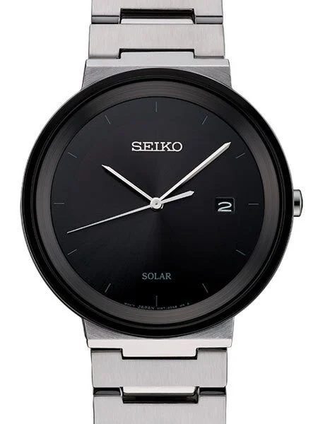 Seiko Sleek Solar Watch with 40mm Stainless Steel Case #SNE479 40 mm kol saati