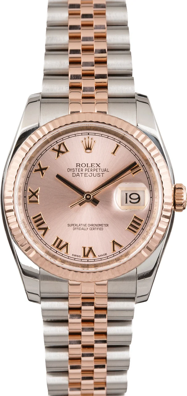 Rolex Datejust 116231 Rose Roman Dial 116231PRJ kol saati