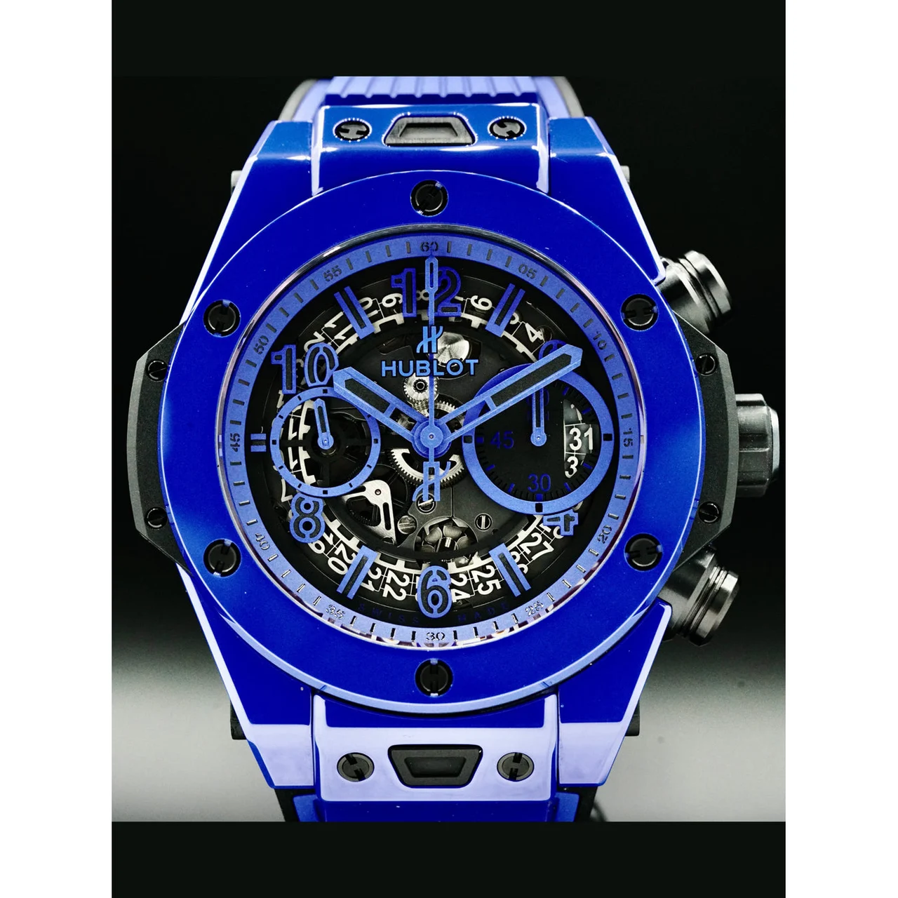 Hublot Big Bang Unico Blue Ceramic 210000039291 45 mm kol saati