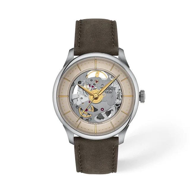 Tissot Chemin Des Tourelles Skeleton 39mm T1398361626100 kol saati