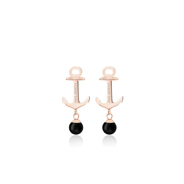 Default Anchor Pearl Ohrstecker Roségold Onyx PH-ER-ND-R-O kol saati