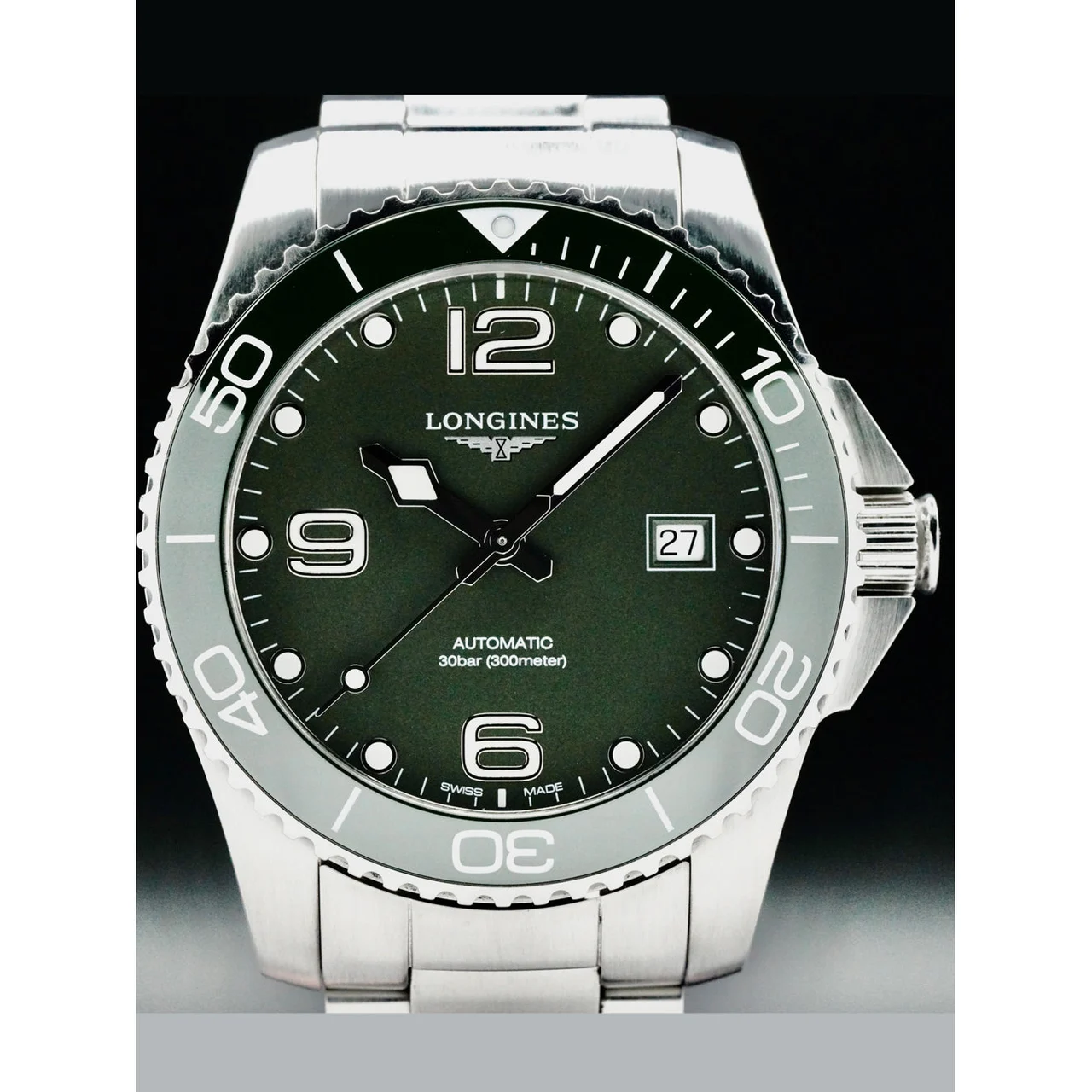 Longines Hydroconquest Green 210000059499 41 mm kol saati