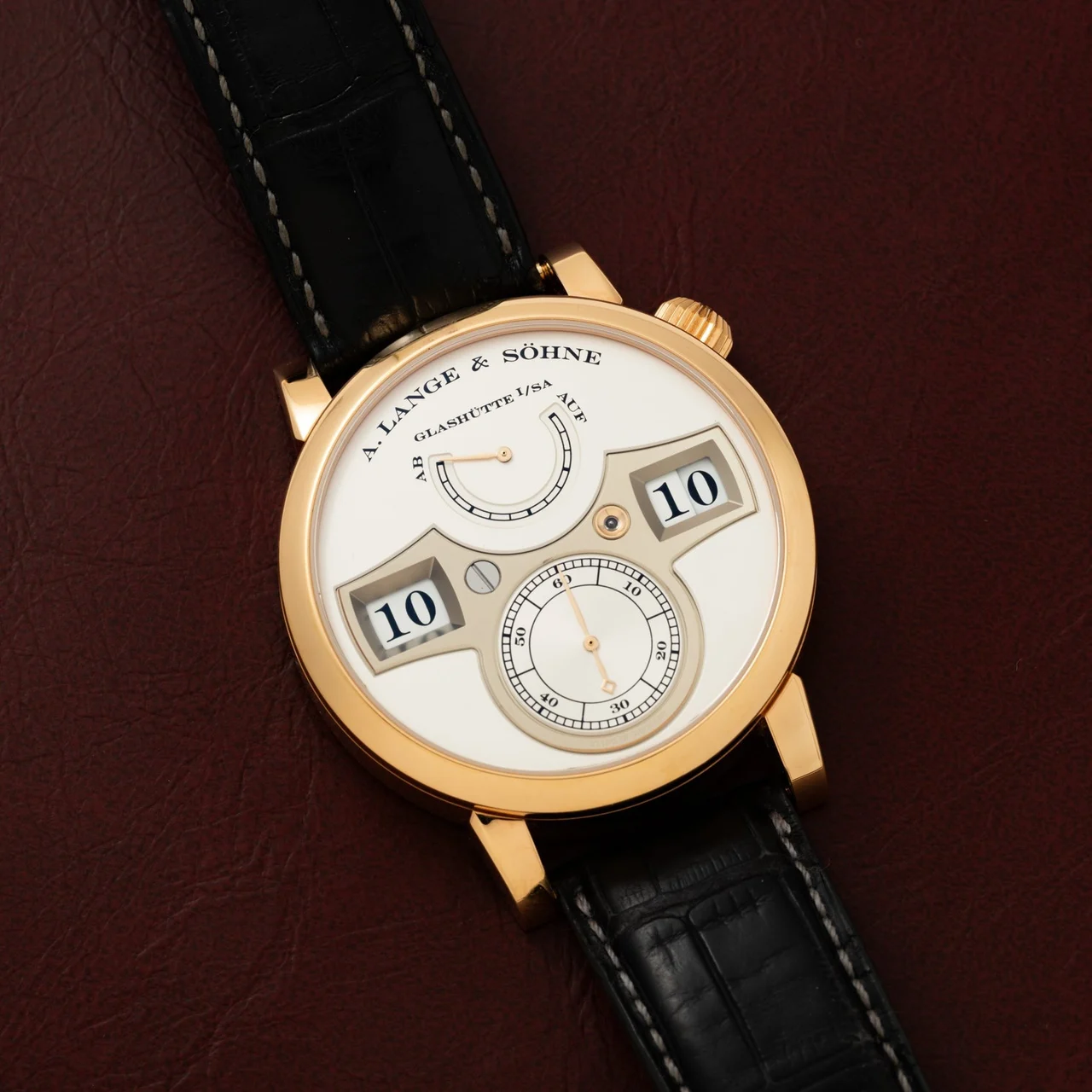 A. Lange & Sohne Zeitwerk 40992190 42 mm kol saati