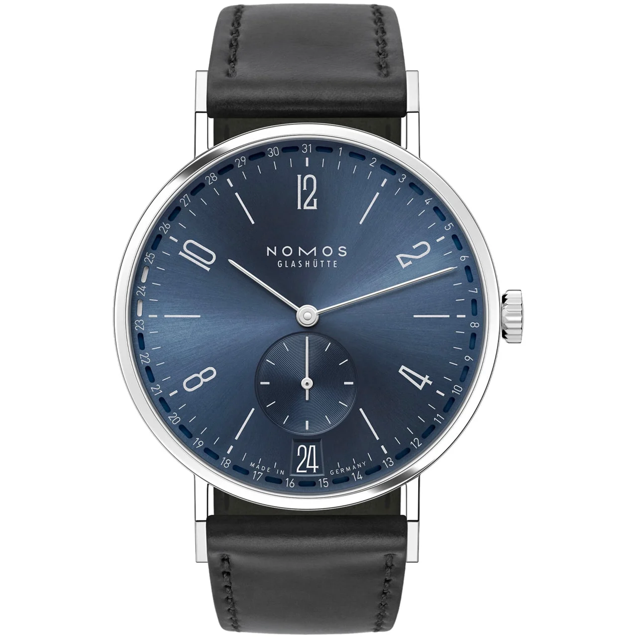 NOMOS Glashütte Tangente 2date blue 136.SB kol saati