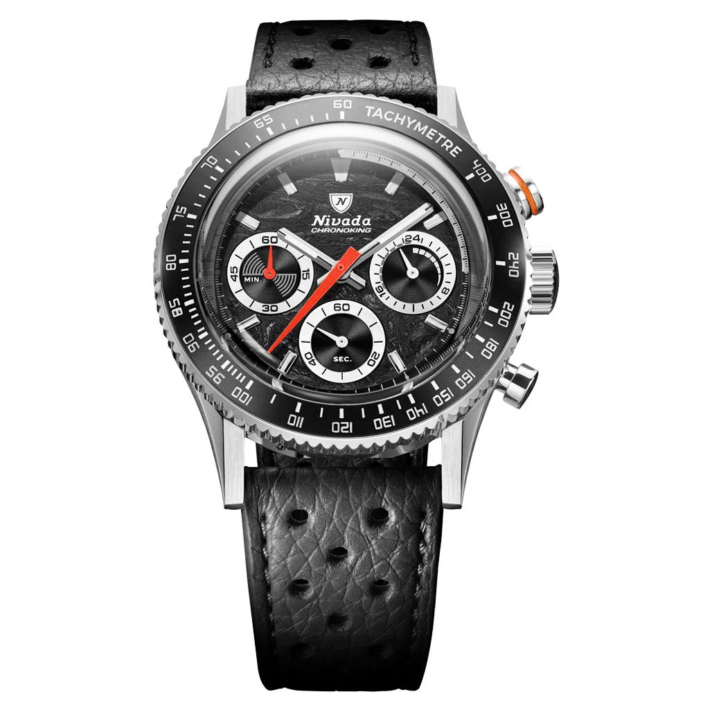 Nivada Grenchen Chronoking Mecaquartz with Interchangeable Bezel #87048Q10 38 mm kol saati