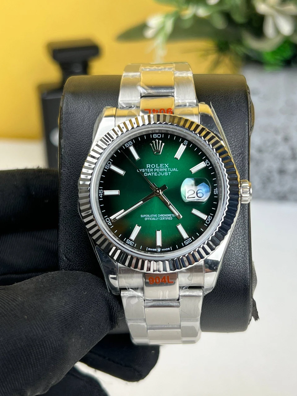 Rolex Date just Ombre Green Dial 41mm – Automatic Movement 41 mm kol saati