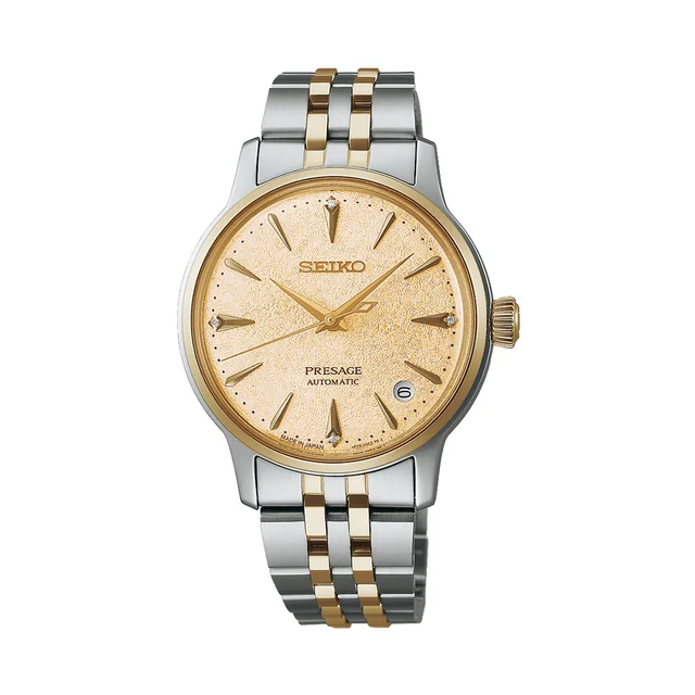 Seiko Presage Cocktail Time Two-Tone 34mm - Gold on Bracelet SRPL64 kol saati