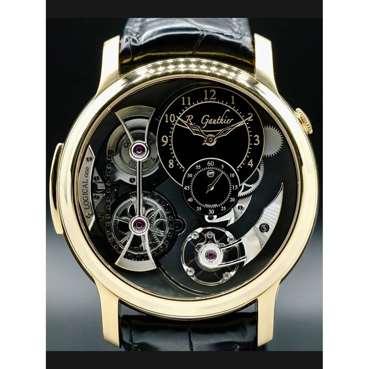 Romain Gauthier Logical One Yellow Gold 210000029600 43 mm kol saati