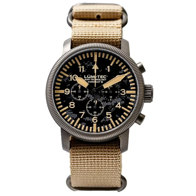 Lum Tec Lum-Tec Combat 44 Chronograph Watch with Double Curved Sapphire Crystal #Combat-B4