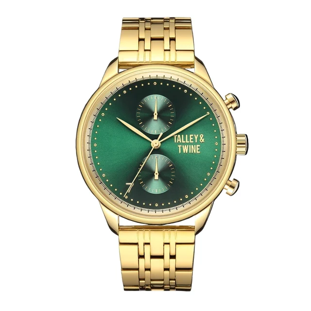 Talley & Twine Watch Company M-green-gold-metal kol saati