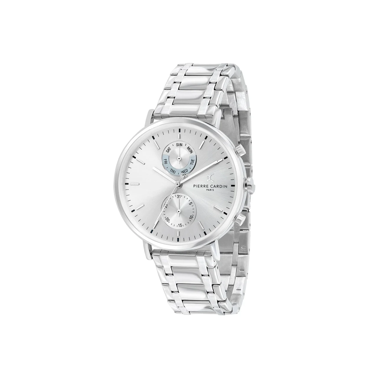 BONNE NOUVELLE MENS Bonne Nouvelle Multifunction White Dial with Metal Links Strap CBN.3058 42 mm kol saati