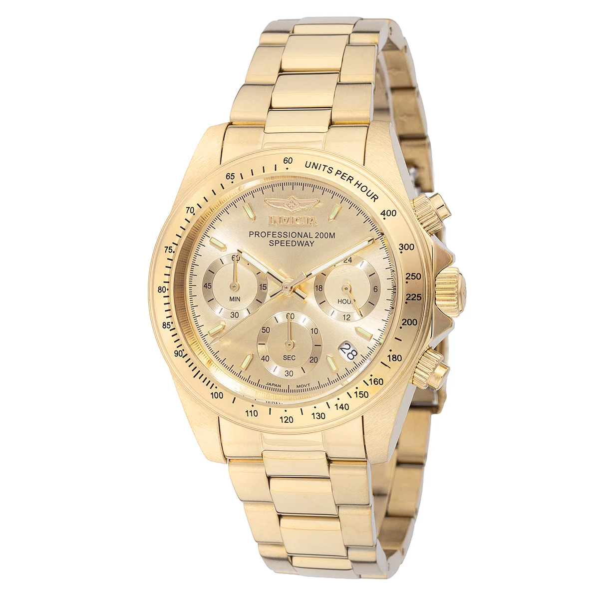 Invicta Speedway Torvane Watch - 39.5mm. Gold (49909) 39.5 mm kol saati