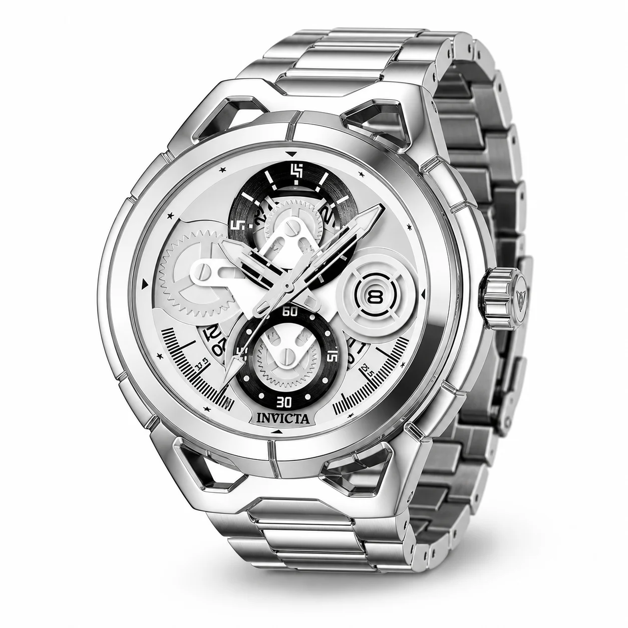 Invicta Rally Syncor Watch - 44mm, Silver (79010) 44 mm kol saati