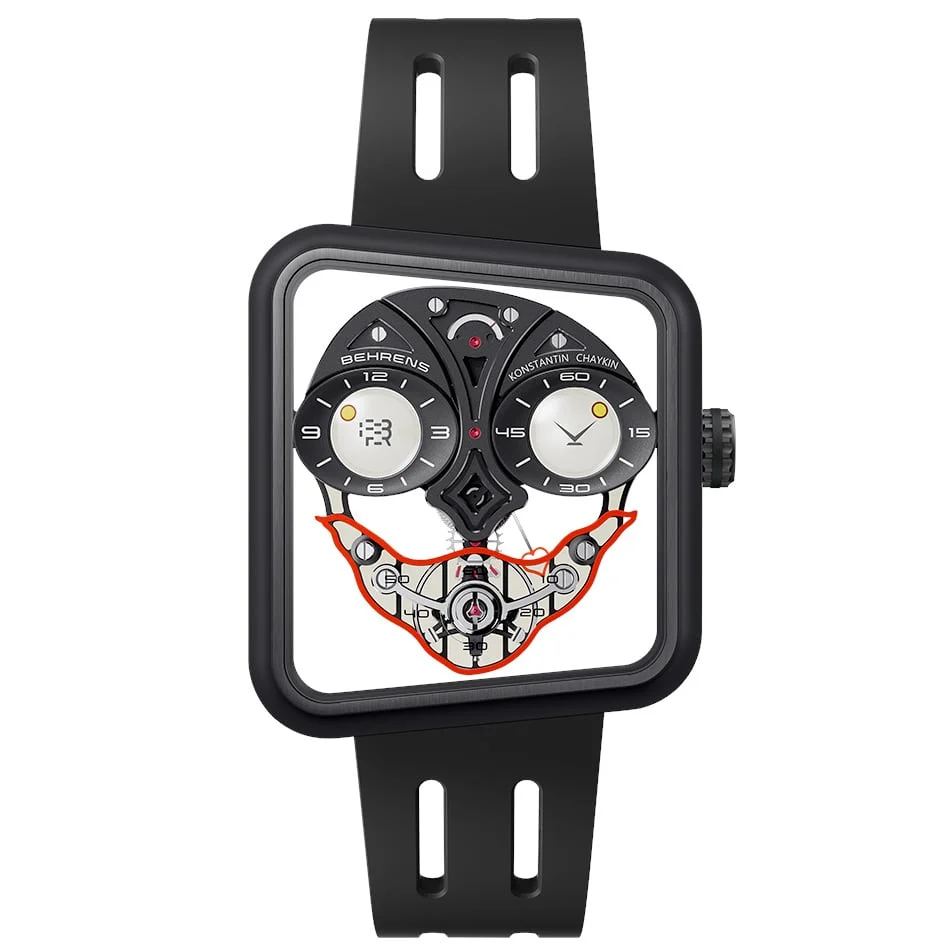 Behrens Ace of Hearts - x Konstantin Chaykin Black BHR033SPBLK01 37 mm kol saati