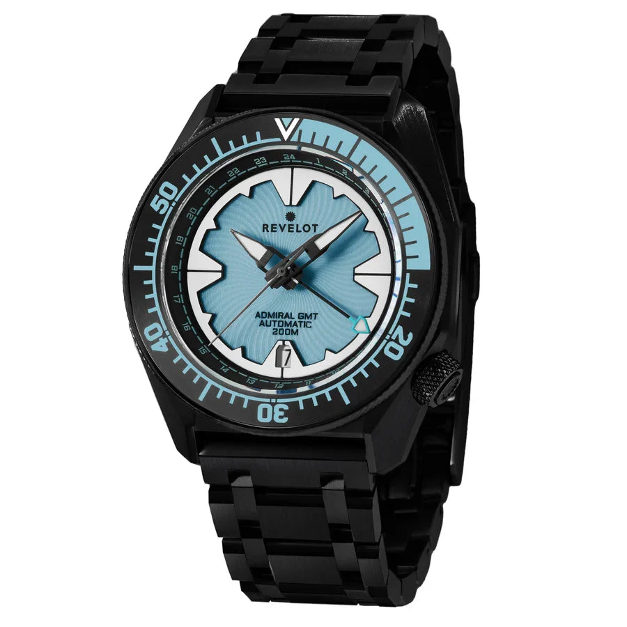 REVELOT Admiral GMT R10-16A7B4B1/S22-4B4BB4 42 mm kol saati